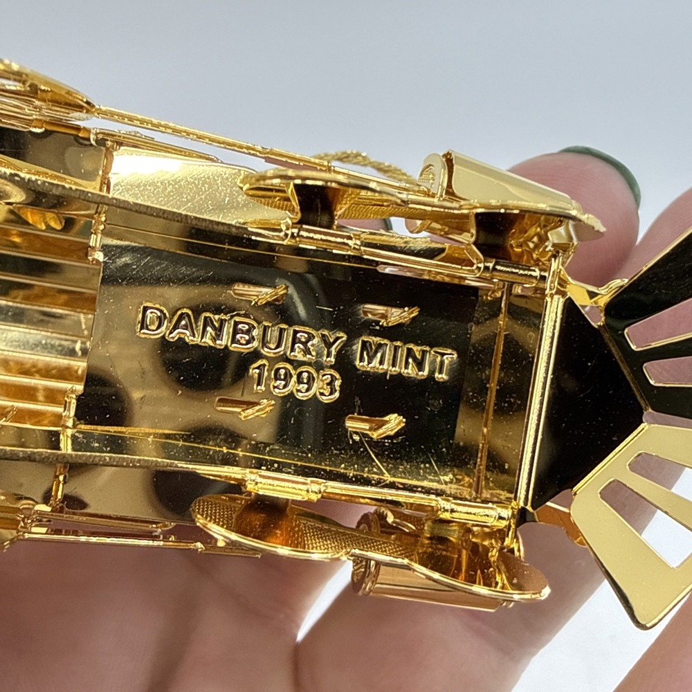 2 Danbury Mint 1990s Christmas Ornaments 23K gold Plated - Picture 6 of 13